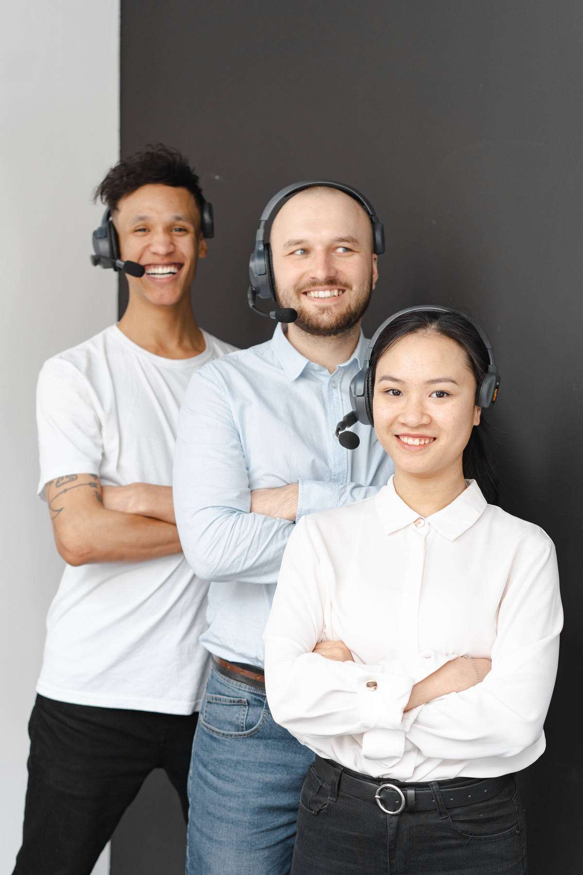 Smiling Call Center Agents
